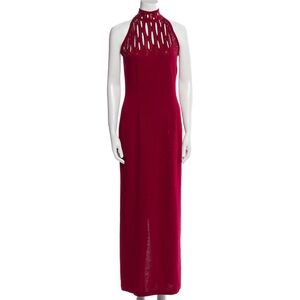 St. John Evening Halter-neck Long Dress